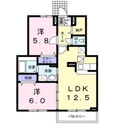 エバーグリーンＡの物件間取画像